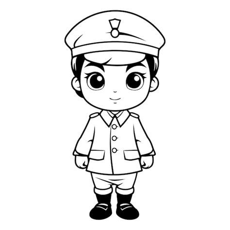 Черно-белая мультфильмная иллюстрация милого маленького мальчика в ...