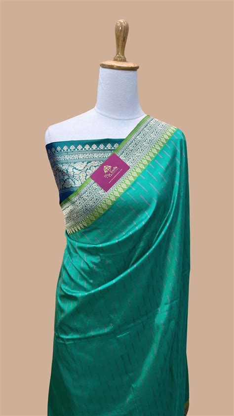 Pure Katan Silk Handloom Banarasi Saree - Tanchui Brocade Meena – The ...