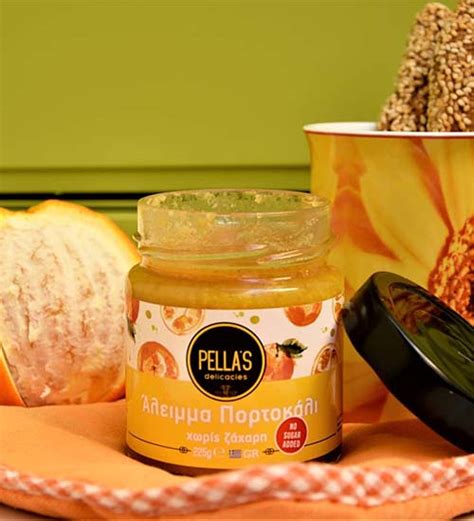 No sugar added, Orange spread-Pella's Delicacies-225gr