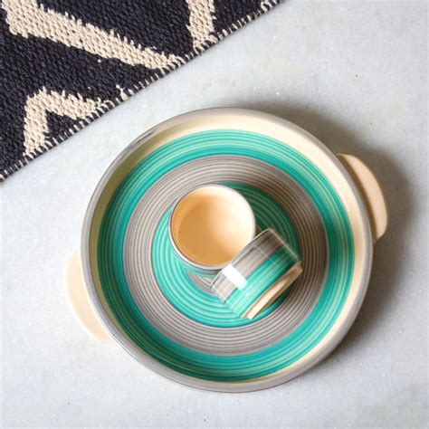 Ceramic platter with dip bowls – JASMEY HOMES