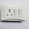 Modular Plate SIZE-4M with 2 Switch 16Amp & 1 Socket 5 PIN 16Amp ...