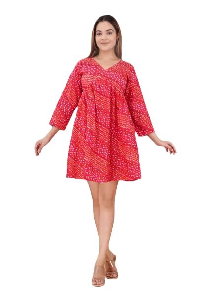 Buy MANOJAVA Classic Charm Pink Color Dress for Women (MJ-023-S) at ...