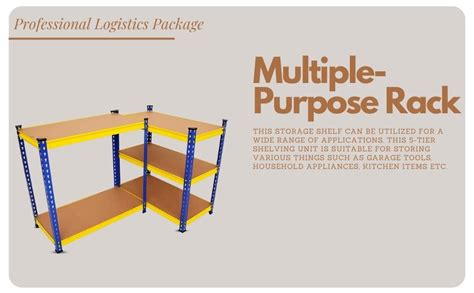 LILAC MDF Wood Storage Rack (5-Shelf) 5ft x 2ft x 1ft (Yellow-Blue ...