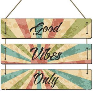 Click n Ship Wooden Good vibes only wall name plate Name Plate Price in ...