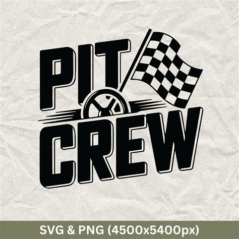 Pit Crew Racing SVG: Birthday Shirt Design, Race Car Flag (Digital ...