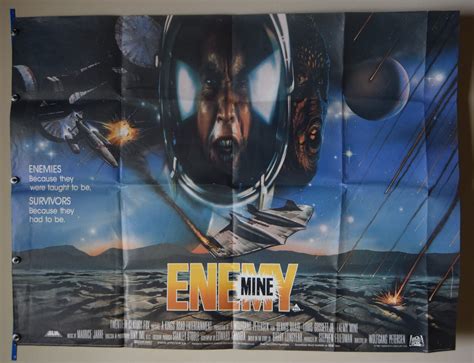 Enemy Mine 1985 Dennis Quaid Film Poster - UK Quad
