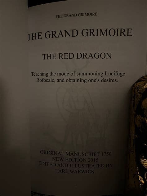 The Grand Grimoire the Red Dragon 1730 Fascmile Occult - Etsy