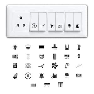 ROUSRIE Switch ID Sticker Clear Vinyl Labels for Home Office Electric ...