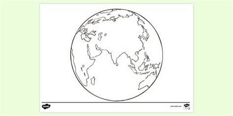 Printable Colouring Page of the Earth | Colouring Sheets