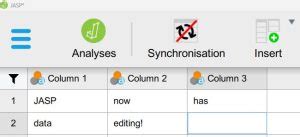 Image result for Jasp Adding Data