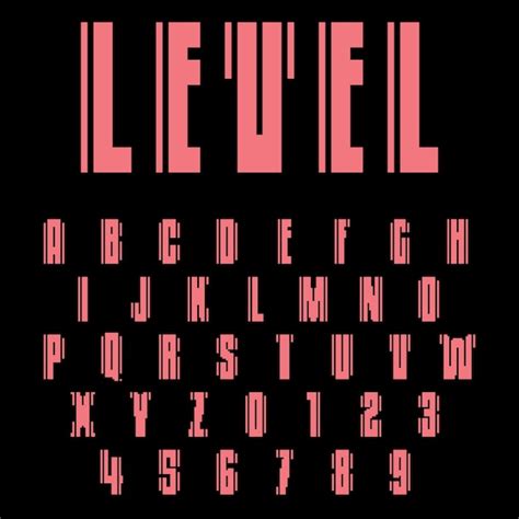 Pixel Art Schriftzeichen Ästhetik Retro-Sprite-Design | Premium Vektor