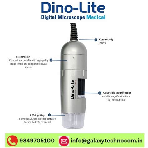 Digital Microscope - Dino-Lite AM411T-MS22B 1.3MP 10x-50x, 220x ...