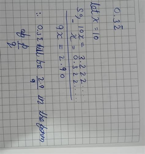 express 0.32 (bar on 2) into p/q form - Brainly.in