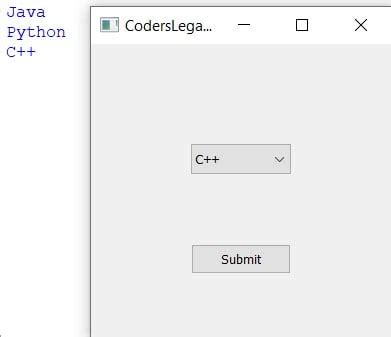 Image result for PyQt Combo Box