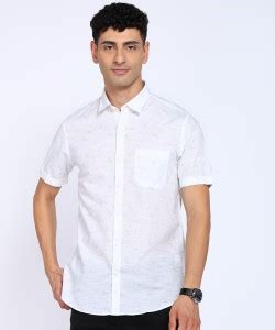 PETER ENGLAND Men Printed Casual White Shirt - Buy PETER ENGLAND Men ...