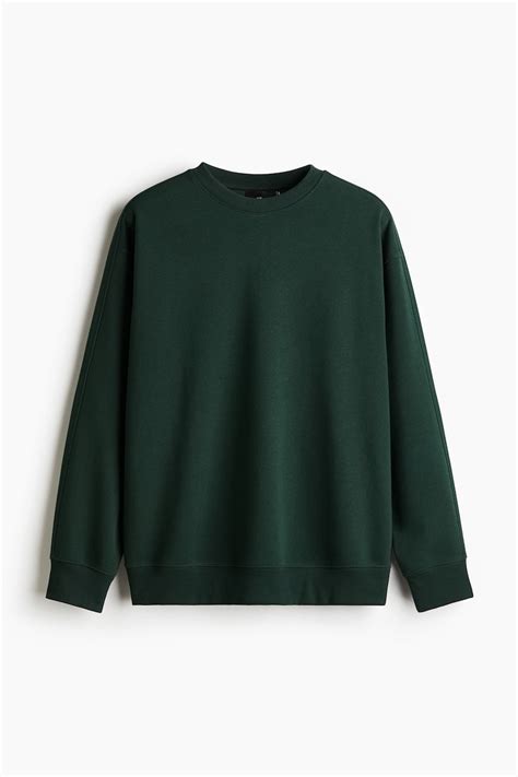 THERMOLITE® Relaxed Fit Sweatshirt - Forest green - Men | H&M IN