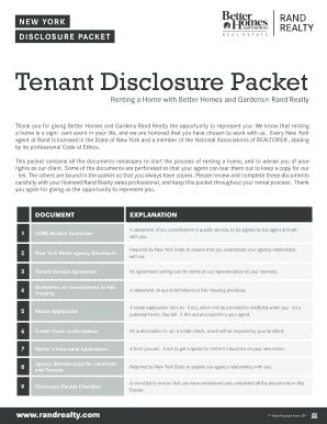 Ny Rand Realty Tenant Disclosure Packet Form - Fill and Sign Printable ...