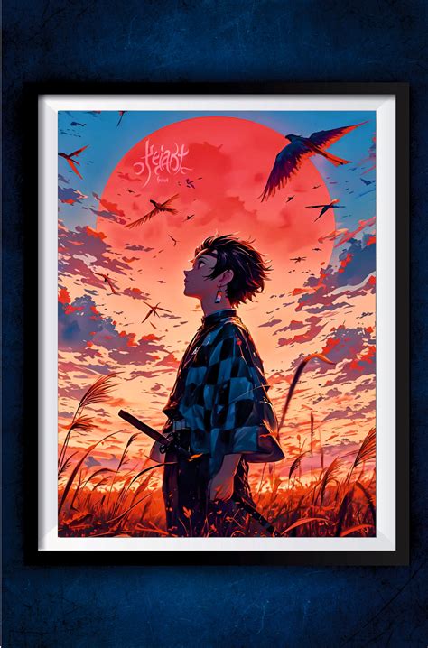 Tanjiro Abstract Poster || Demon Slayer Poster – GeekyGallery