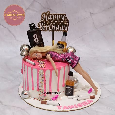 Tanisha 24th Birthday Barbie Cake Pineapple Pink Drip – CAKESTRY15