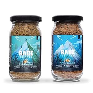 Rage Coffee Combo Pack of 2 - Irish Hazelnut & Creme Caramel Flavoured ...
