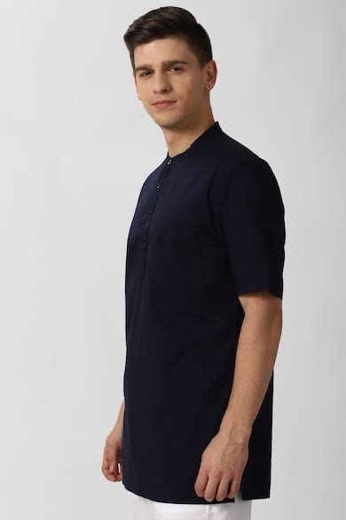 Buy Men Navy Solid Casual Kurta Online - 658617 | Peter England