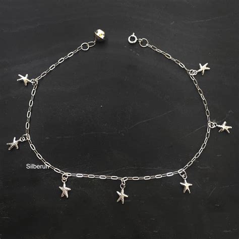 Starfish Silver Anklet – SILBERUH
