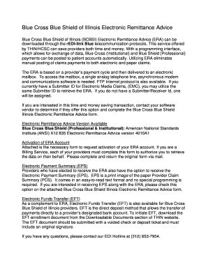 Fillable Online Blue Cross Blue Shield of IL Electronic Remittance ...