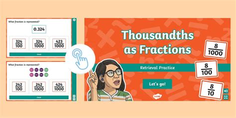 👉 Retrieval Practice: Thousandths as Fractions Maths Interactive Quiz