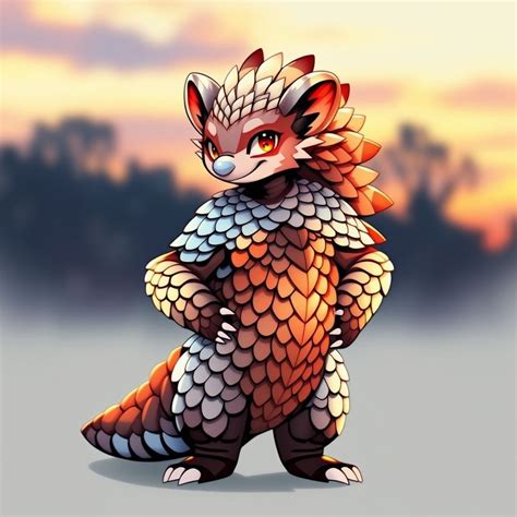 Pangolin fursona full body | furry.ai