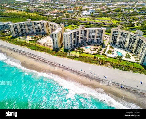 DuBois Park, Jupiter Beach and inlet, areal views, Florida, USA Stock ...