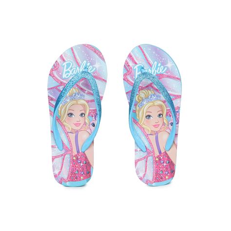 toothless Barbie Kids Girls Pink/Sea Green Flip-Flops (BBPGFF4111-Pink ...