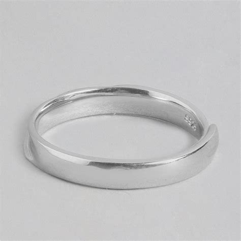 Minimalistic CZ 925 Sterling Silver Ring For Him (Adjustable) – Zavya