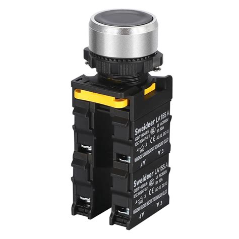 Probots Promax LA155A 10A 22mm Flat Round Head Push Button Momentary ...