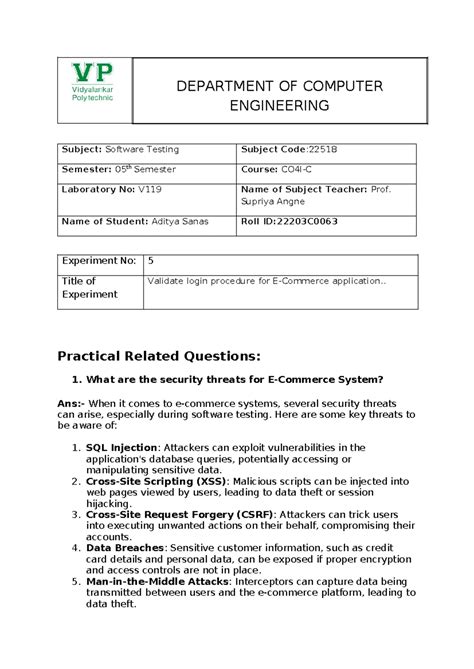 Practical No - mnbmn - Course: Computer Engineering Class: CO5IC ...