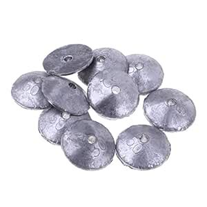 Ubersweet® 10Pcs/set Fishing Lead Weights Lead Fishing Sinker Weight ...