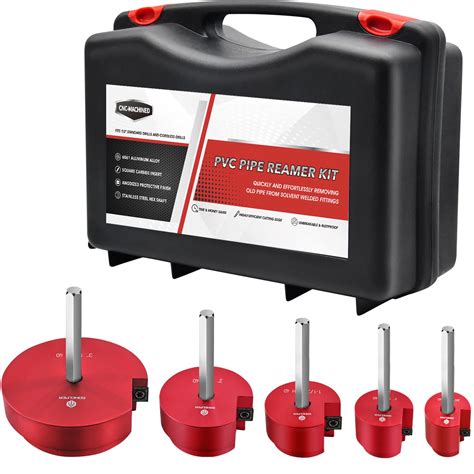 Buy 5Pcs PVC Pipe Reamer Kit With 3/4inch, 1inch,1-1/2inch, 2inch ...