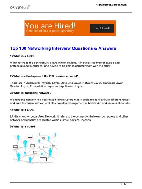 Top 100 Networking Interview Questions Answers | PDF