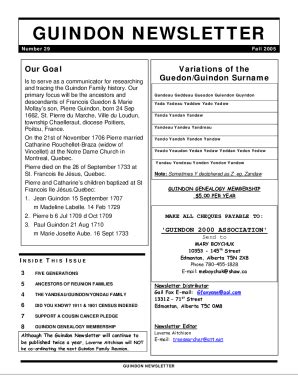 Fillable Online a history and genealogy of Denis Birch and his family ...