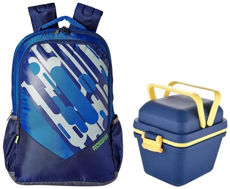 American Tourister 29 Ltrs Blue Casual 2 Compartment Backpack (AMT Mist ...