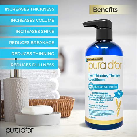 PURA D'OR Hair Thinning Therapy Shampoo & Conditioner 2-Piece System ...