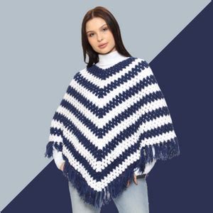 Buy VaishnowHand Hand Knitted Crochet Woolen Poncho for Girls Stylish ...