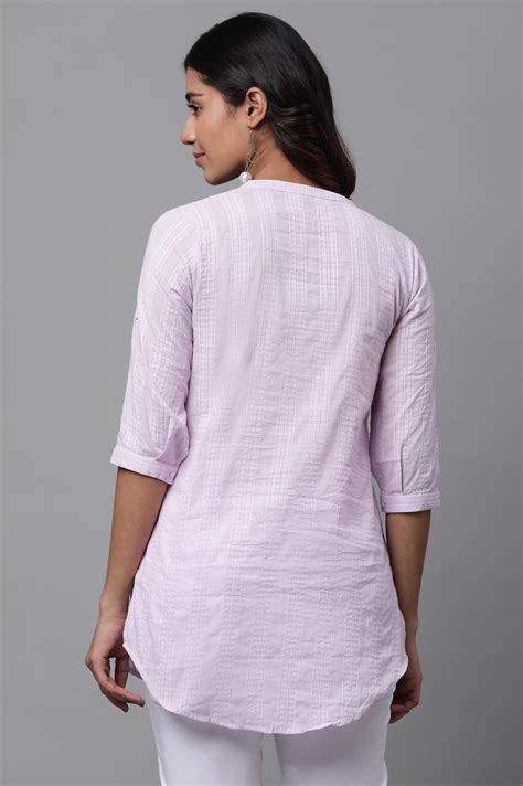 Buy Purple Cotton Yarn-Dyed Kurti Online for Woman | Shop for Aurelia