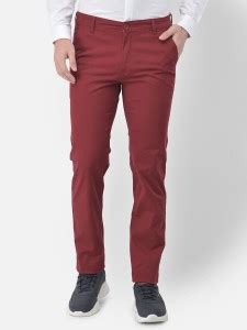 Canary London Slim Fit Men Maroon Trousers - Buy Canary London Slim Fit ...