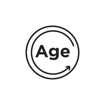 Age icon vector flat thin line illustration | Premium Vector