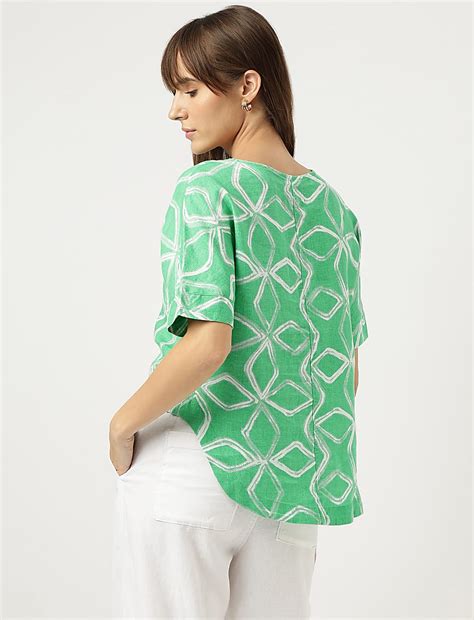 Buy Pure Linen Round Neck Blouse at Marks & Spencer