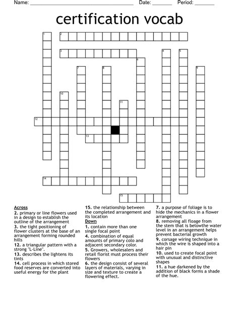 Certification Letters Crossword - prntbl.concejomunicipaldechinu.gov.co