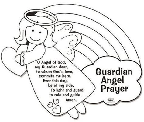 Buy Christian Brands Color Your Own Guardian Angel Prayers Arts ...