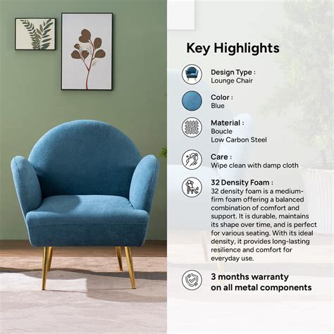 Buy Breezy Blue Lounge Chair | Stylish Lounge Chair Online Store ...
