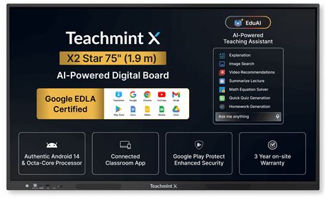 Interactive Flat Panel with inbuilt CPU | Teachmint X