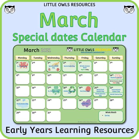 EYFS March Calendar: Special Dates & Festivals